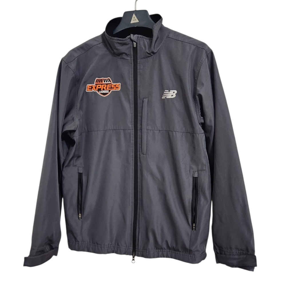 New Balance Black and Gray Lacross Performance Jacket High Collar Size S